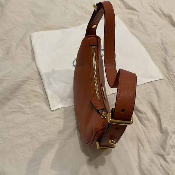 Brown  Shoulder Bag with Gold Accents - Picture 2 of 4